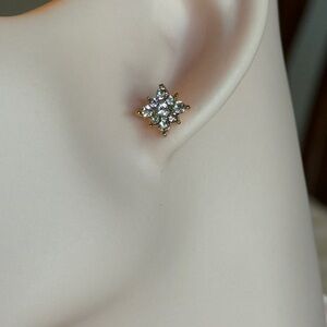 Radiant Gold Tone Earrings